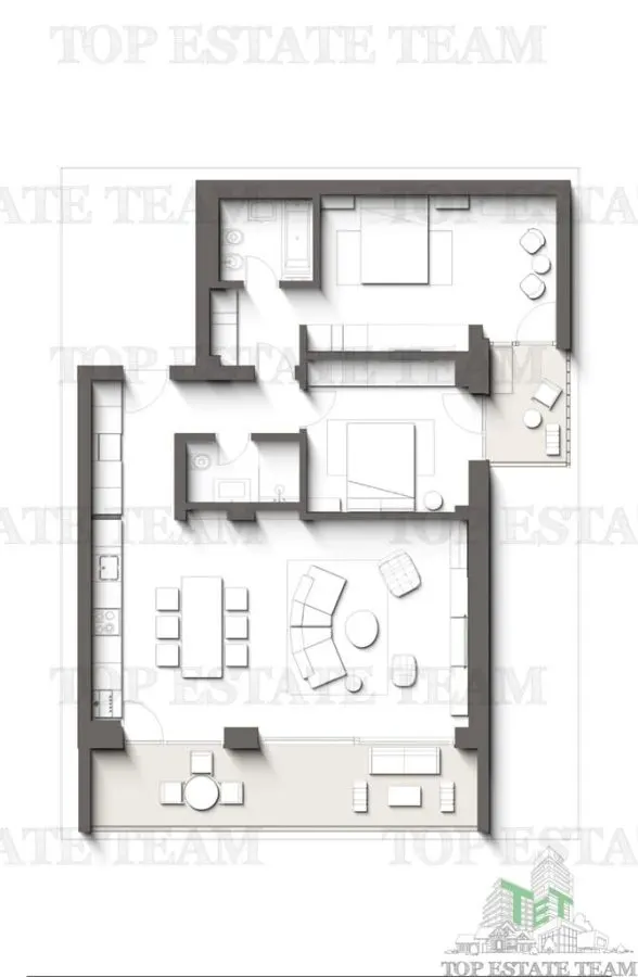Apartament Premium cu 3 camere cu terase | Vedere directa la mare si padure - Proiect exclusivist Olimp,Constanta - TVA inclus in pret pret - foto 2
