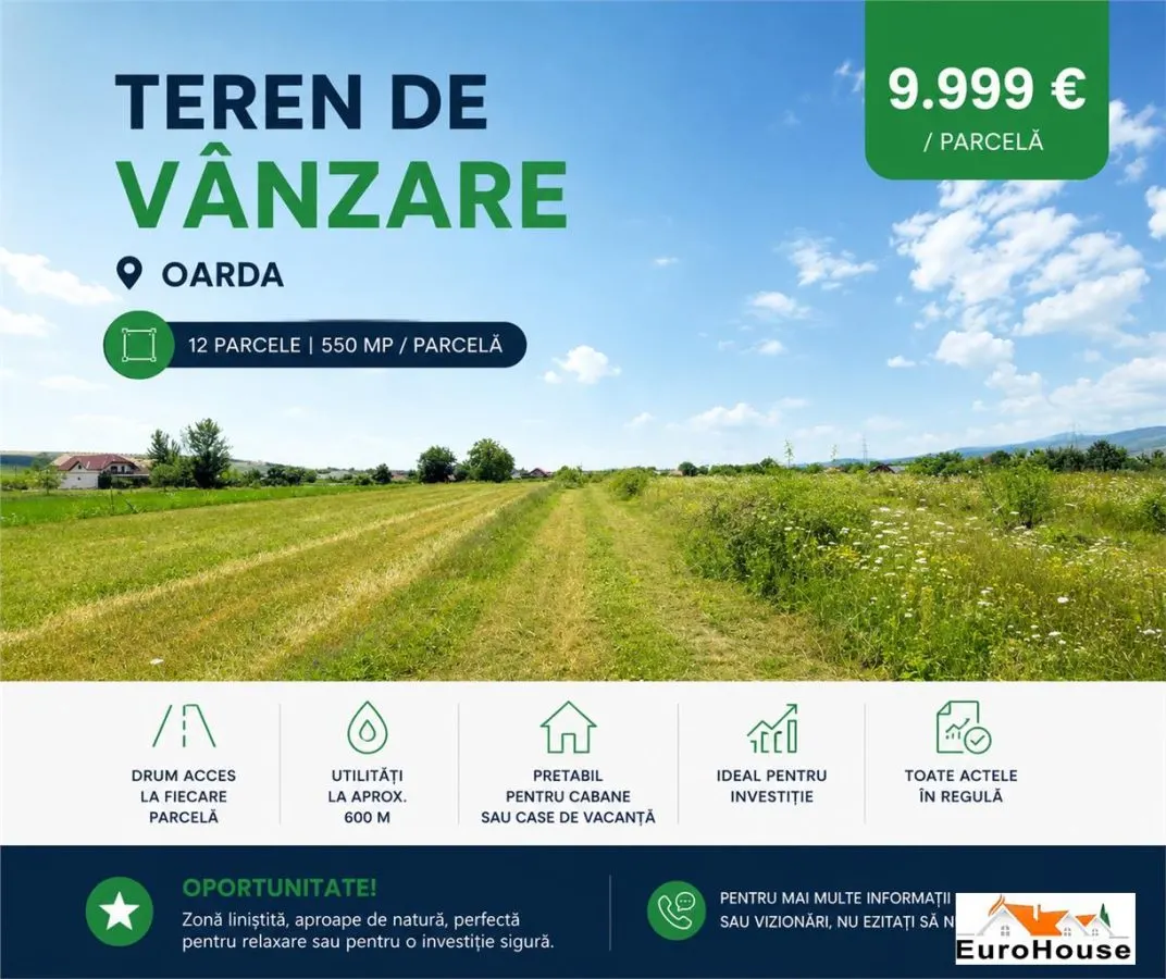 Parcele De Teren 550mp De Vanzare - Oarda - - foto 1