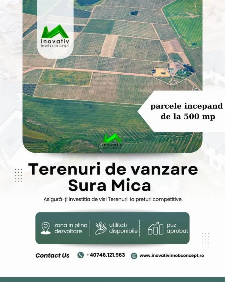 Teren intravilan de vanzare Sibiu Sura Mica - foto 1