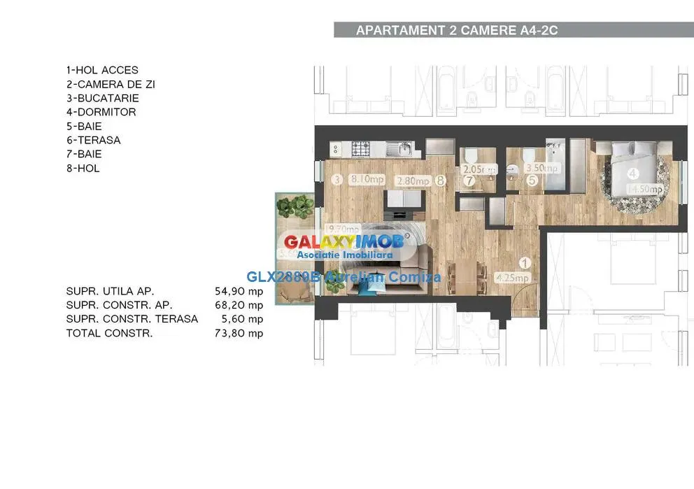 Apartament 2 camere Belvedere Residence - foto 7