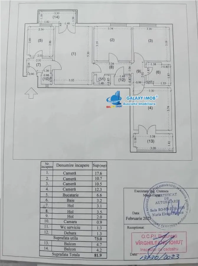 Vanzare apartament 4 camere Titan/etaj 3/2bai/2balcoane/suprafata 81.9 - foto 1