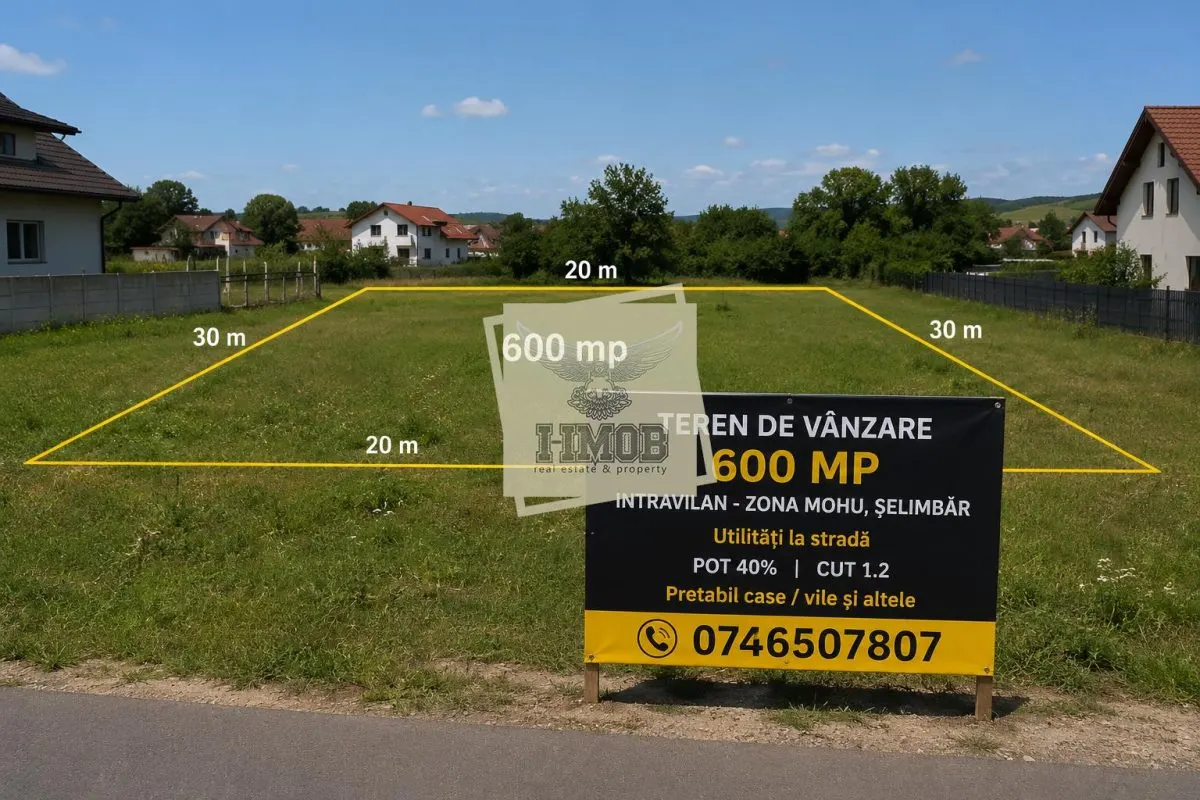 Teren Intravilan 600 mp cu utilitati in Mohu - foto 1