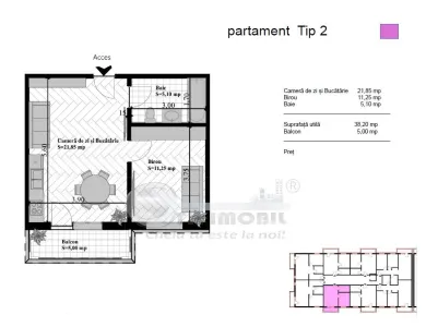 Apartament 2 camere 57mp - Bucium - foto 1