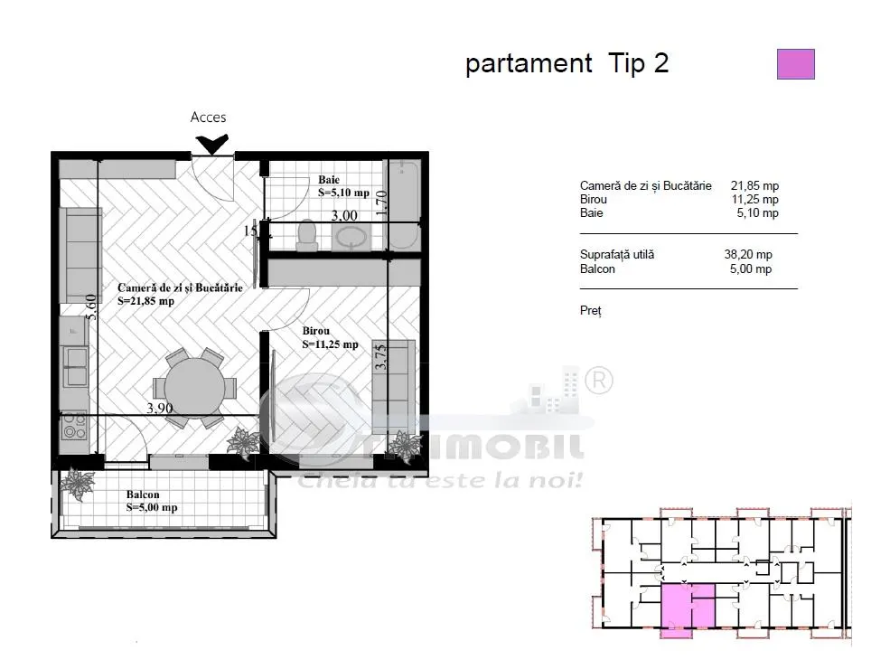 Apartament 2 camere 57mp - Bucium - foto 1