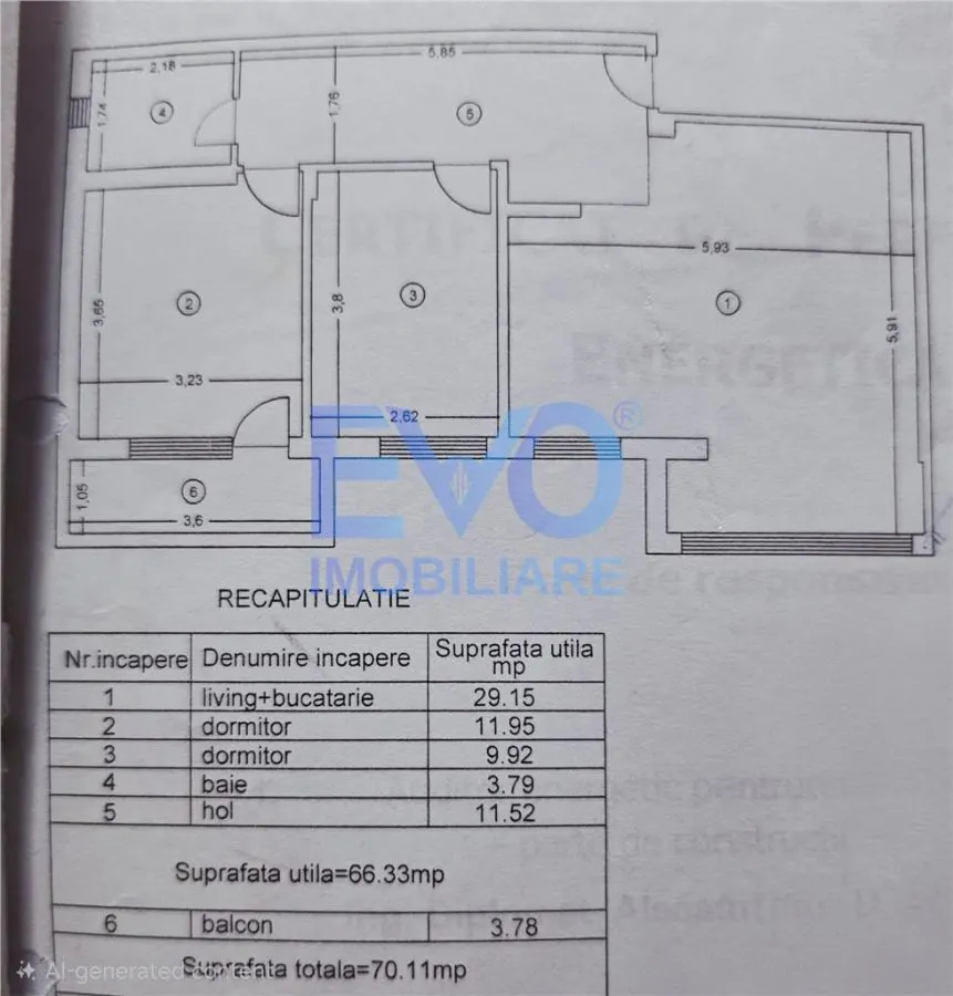 Apartament 3 camere, 70mp, boxa, loc parcare, Valea Lupului - foto 8