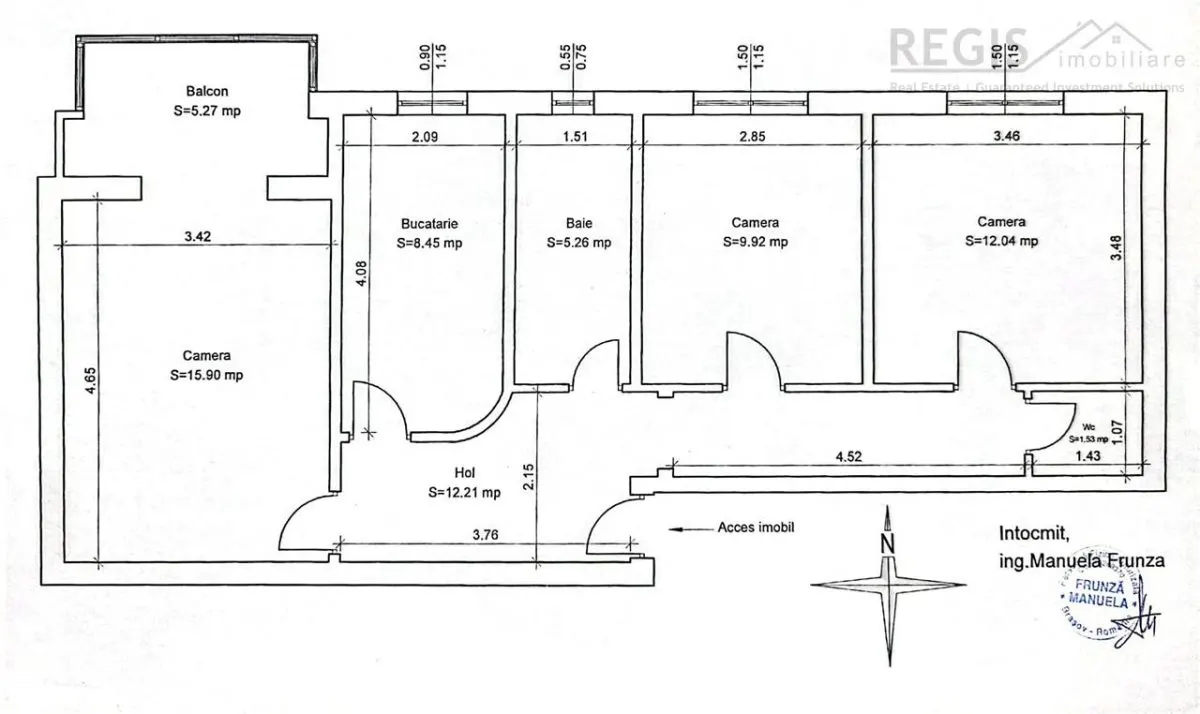 Apartament 3 camere | Central | Grivitei - foto 12