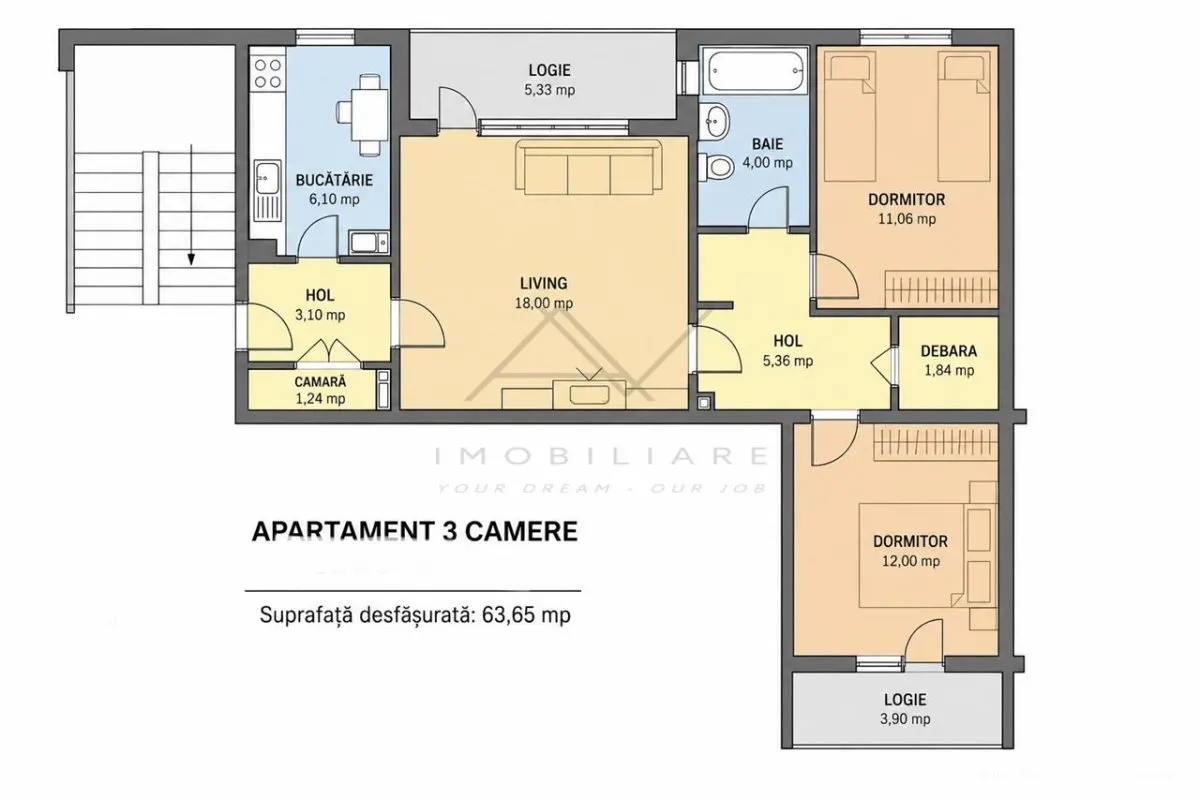 Vanzare apartament 3 Camere Uverturii  Militari - Necesita Renovare - foto 8