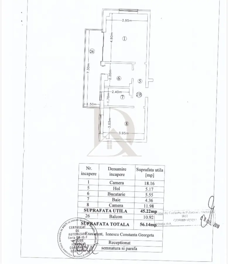 Apartament 2 camere  Copou Bloc nou Vedere superba langa  Parc - foto 8