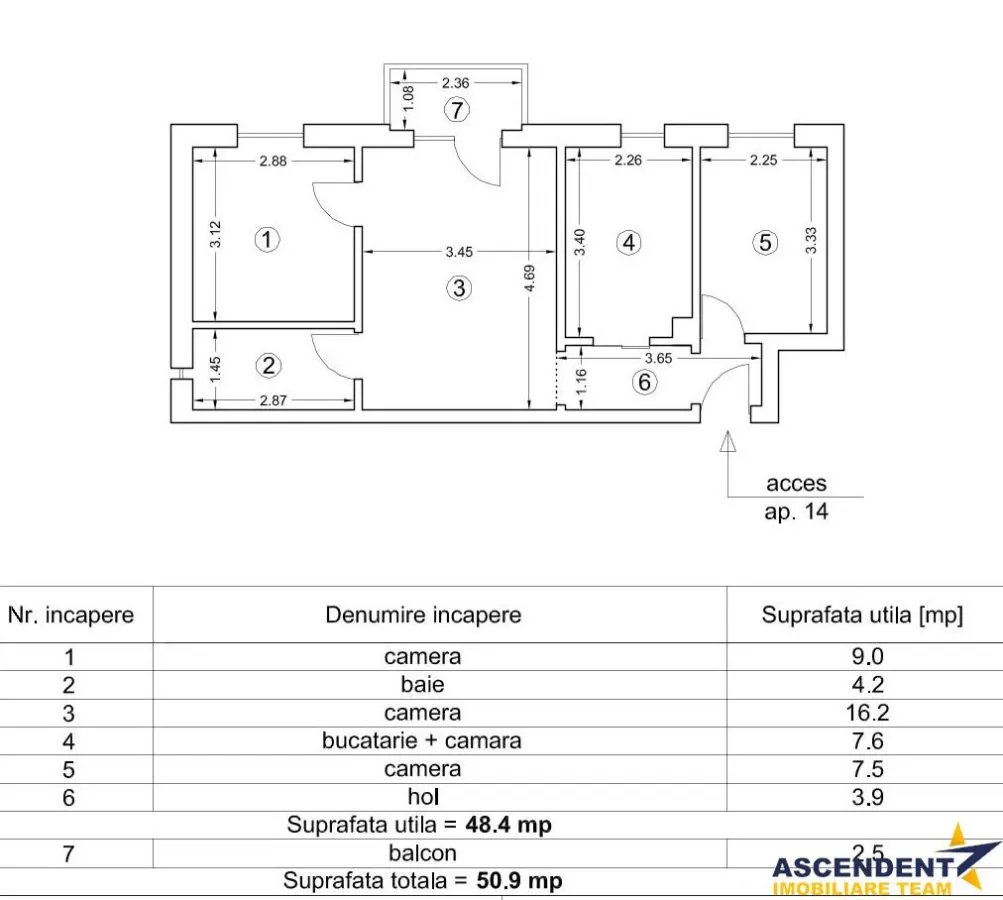 Apartament  primitor, 3 camere, mobilat, utilat, Ghimbav, Brasov - foto 8