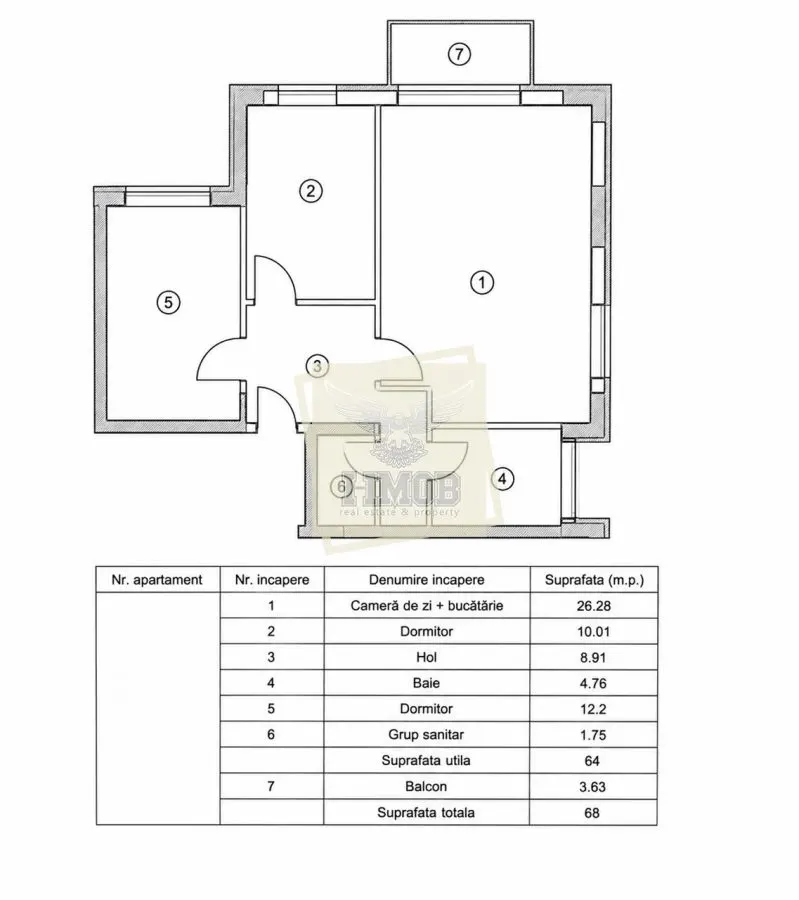 Apartament 3 camere | Etaj 1 | 64mpu | boxa | parcare | Avantgarden - foto 19