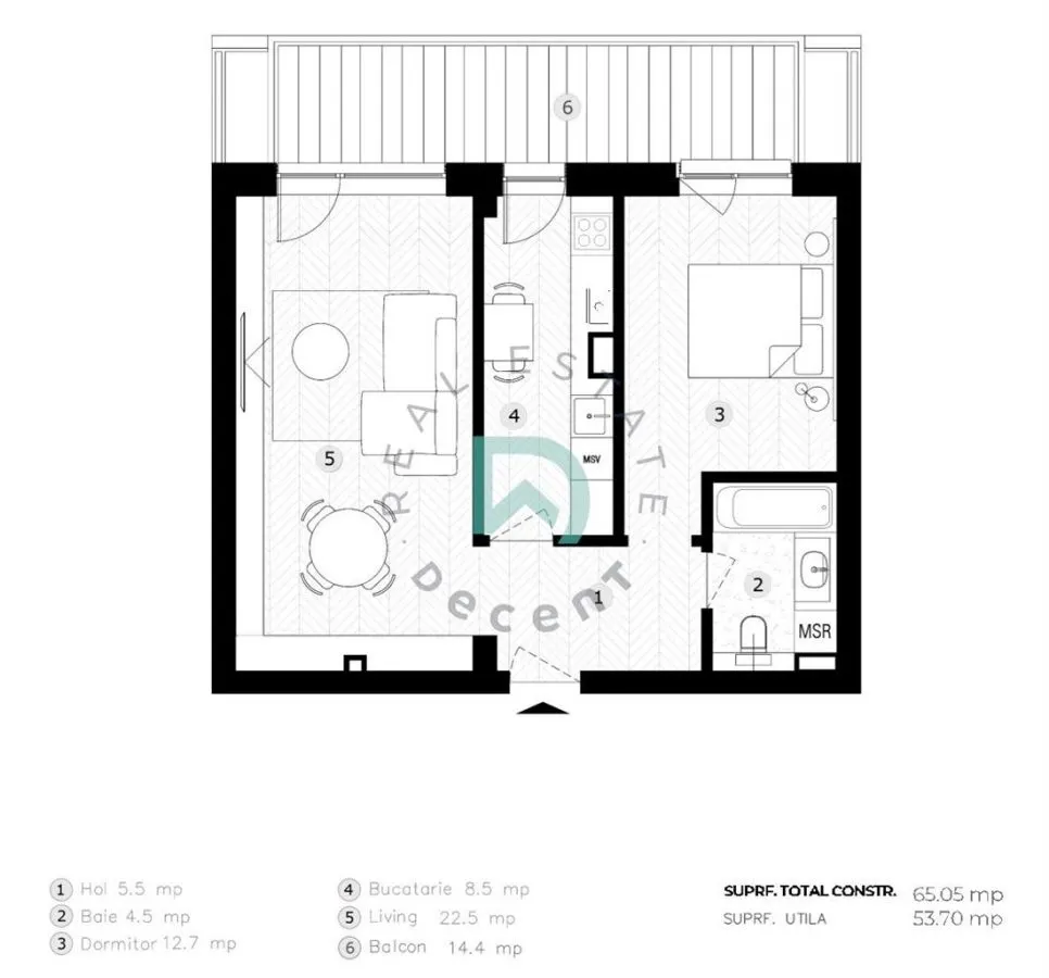 Apartament 2 camere de vanzare - Ansamblu rezidential nou, Sibiu - foto 4