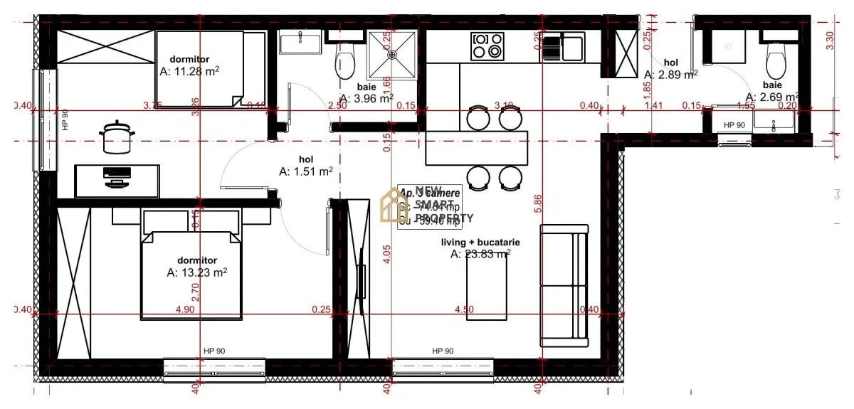 De vanzare apartamente NOI cu 3 camere- Dimitrie Anghel Oradea - foto 4