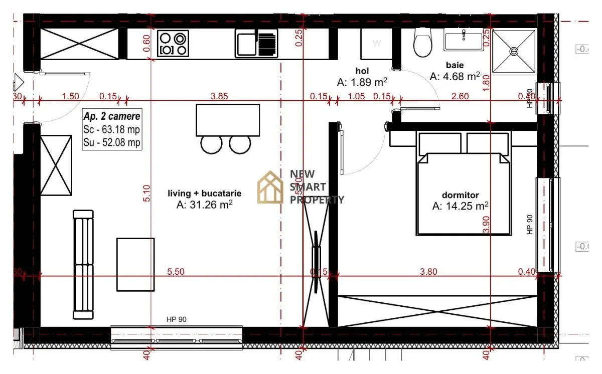 De vanzare apartamente NOI cu 2 camere Dimitrie Anghel - foto 4