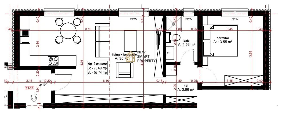 De vanzare apartamente NOI cu 2 camere Dimitrie Anghel - foto 8