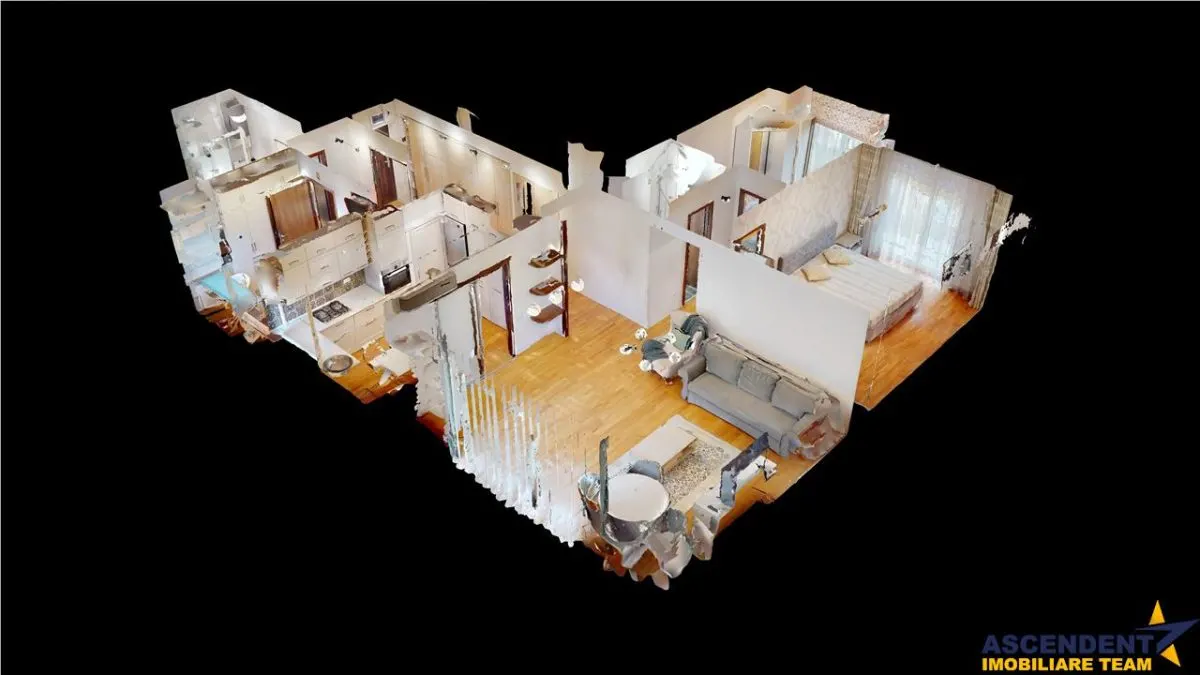 Spatialitate si confort: apartament 4 camere, Central, Brasov: FILM & 3D - foto 14