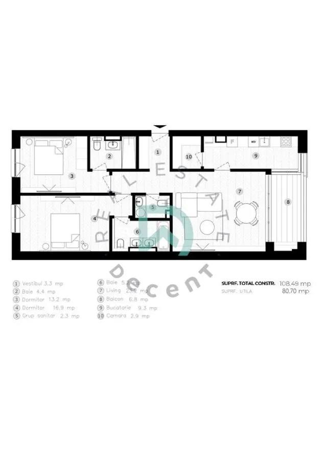 Apartament 3 camere de vanzare - Ansamblu rezidential nou, Sibiu - foto 4
