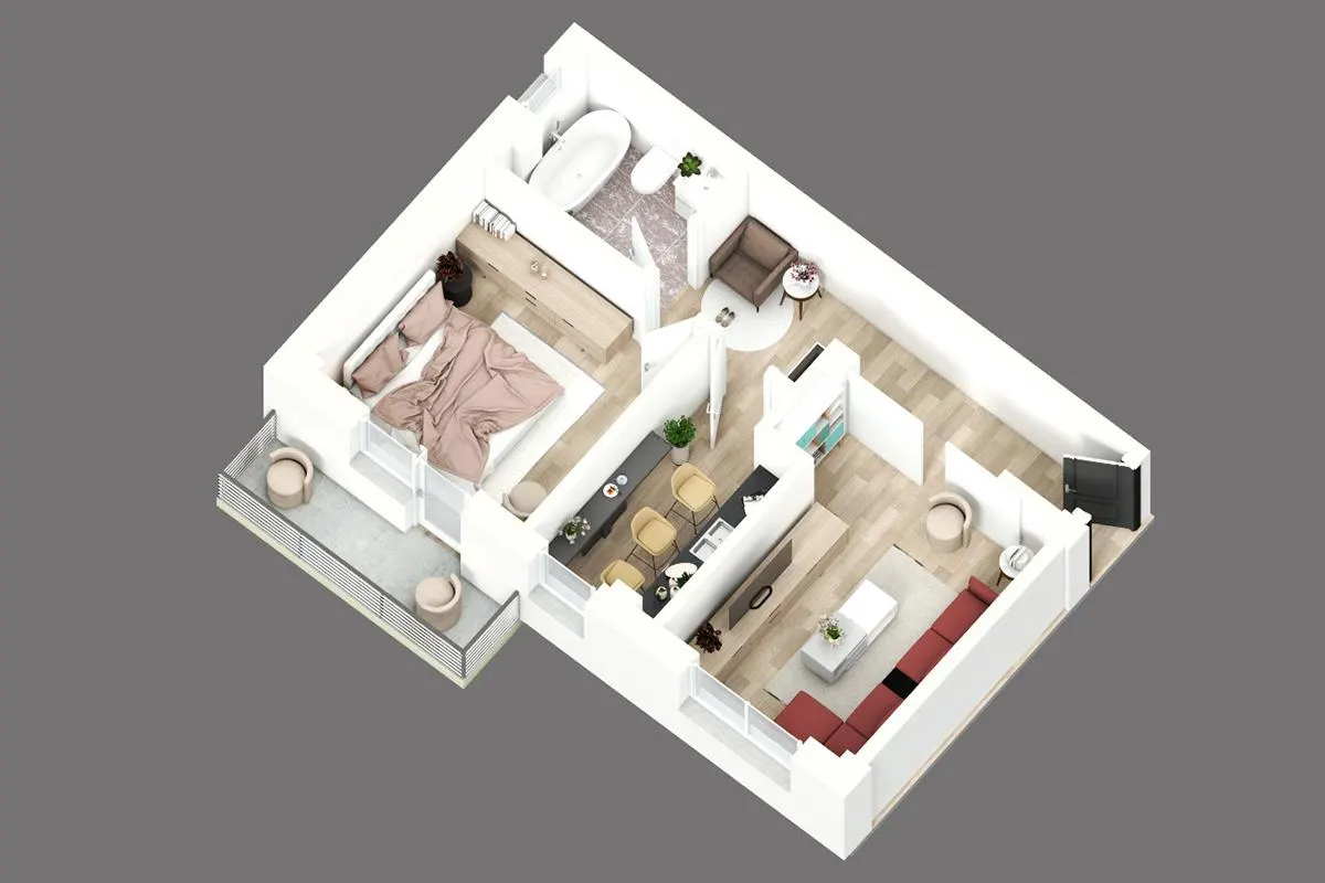 Capat CUG Apartament 2 camere  D  50 mp  ASTORIA Lunca Cetatuii - foto 4