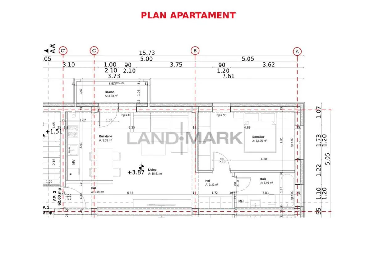 COMISION 0%, Apartament 2 camere in bloc nou, pe Calea URSENI - foto 2