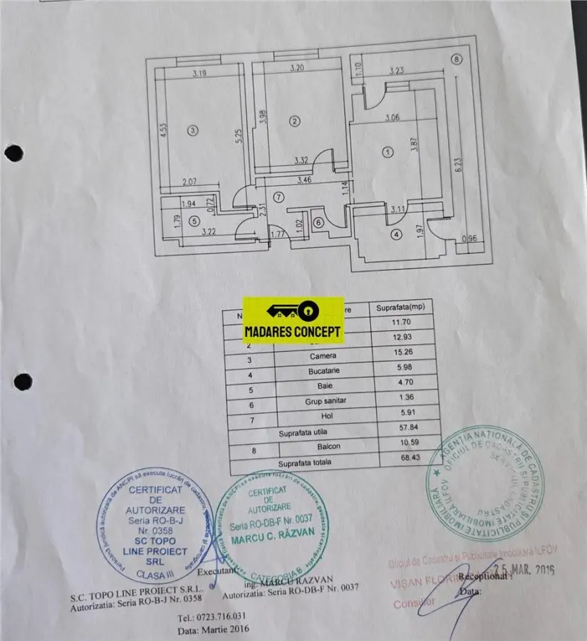3 Camere Bloc Nou Militari Rezervelor 67Mp Mobilat Utilat - foto 14