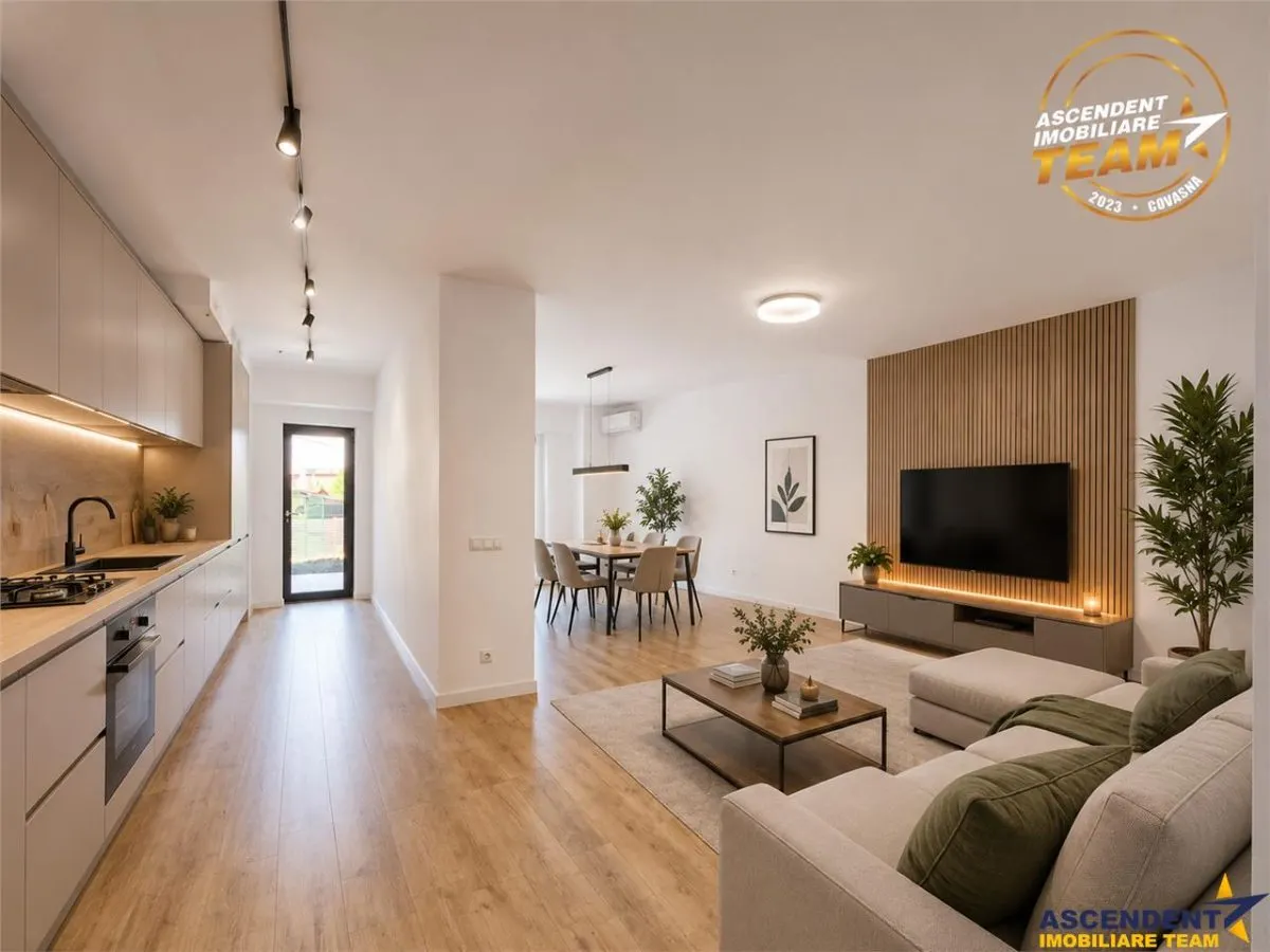 Premiera in judetul Covasna! Apartament NZEB A+, gradina proprie, 111 mp, terase generoase - foto 1
