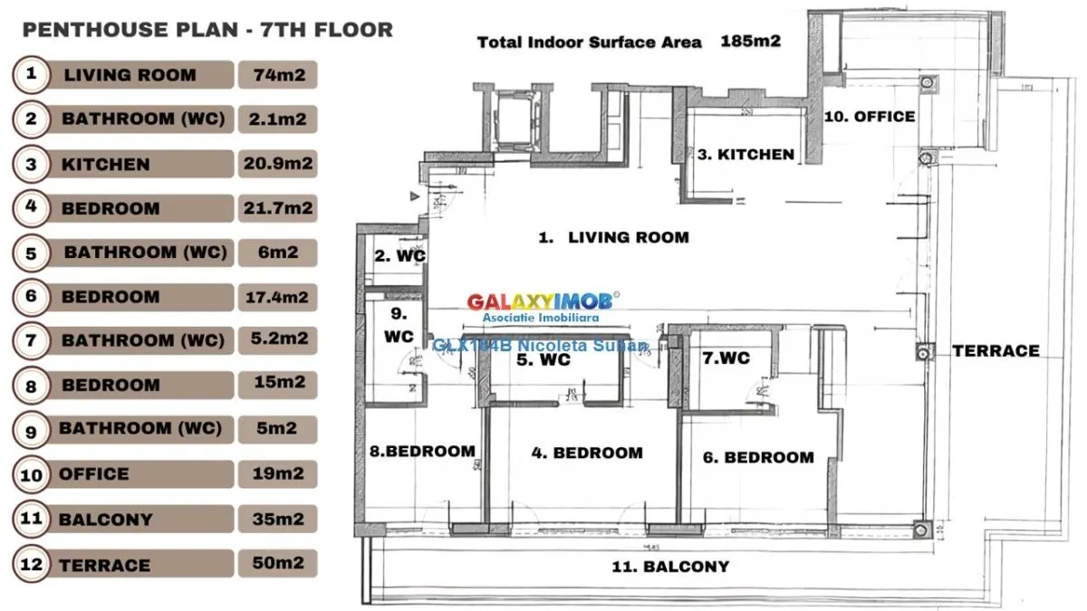 Penthouse 5 camere 250 mp Dacia - M. Eminescu - foto 15