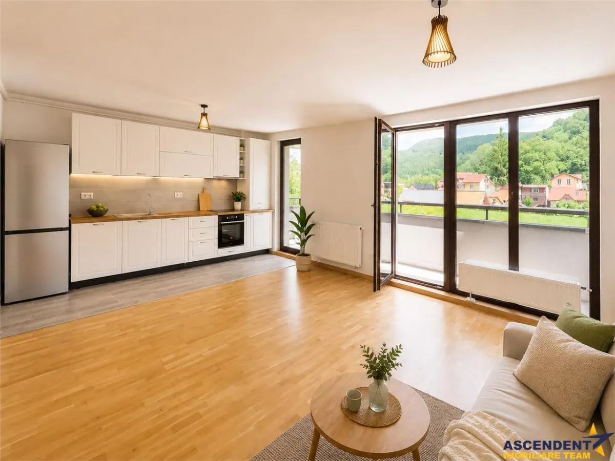 Priveliste de vis din MIcul Penthouse, terasa + gradina 50 mp, Cetatea Brasov - foto 2