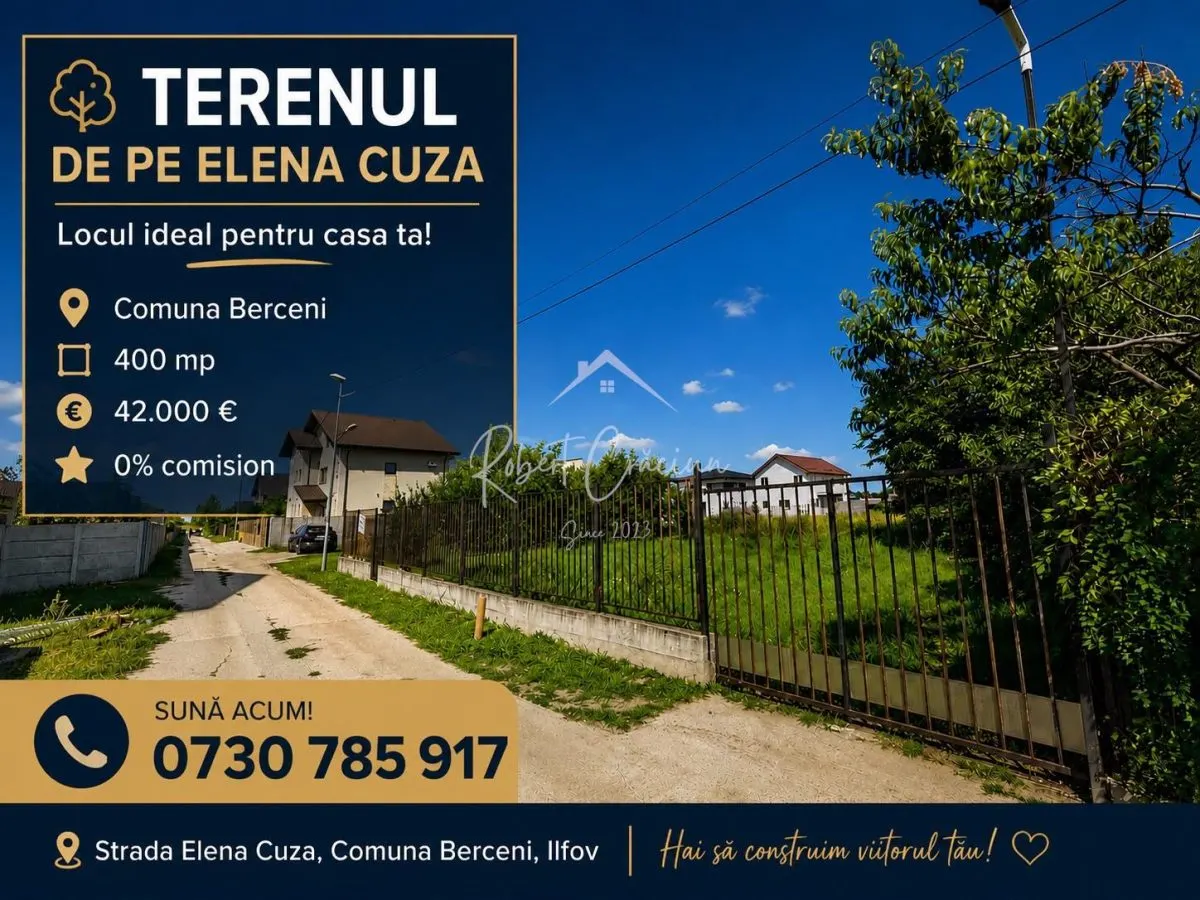 Teren 400 mp, Comuna Berceni - foto 1