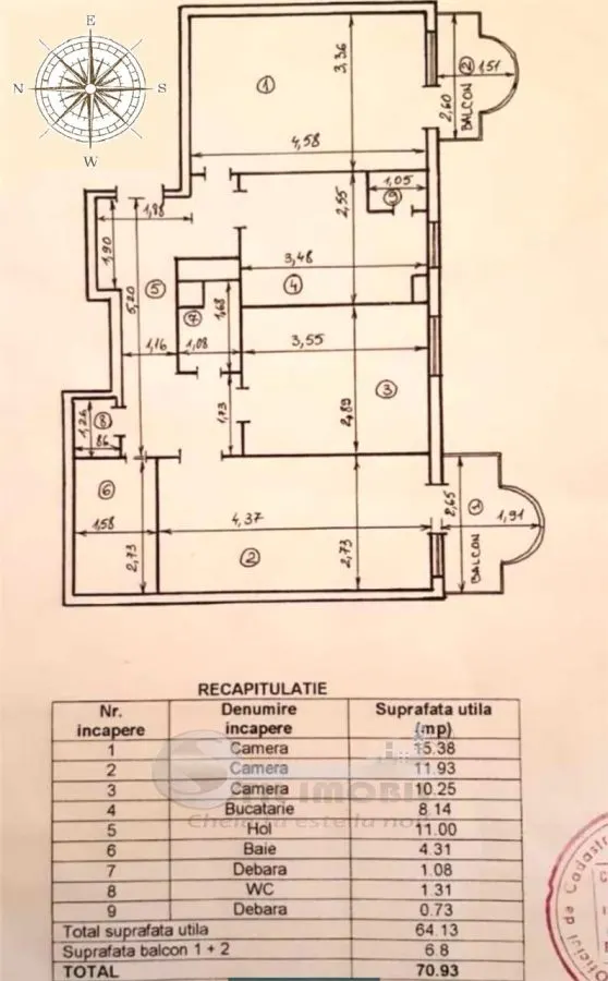 Apartament 3 camere Decomandat | Ultracentral Târgu Cucu | 71 mp | Mobilat - foto 13