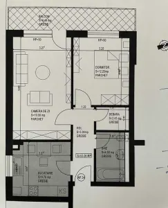 Are client suna marti 17.08.Apartament 2 camere Tractorul Grandis Residence,parcare,mobilat-utilat 142800 Euro - foto 8