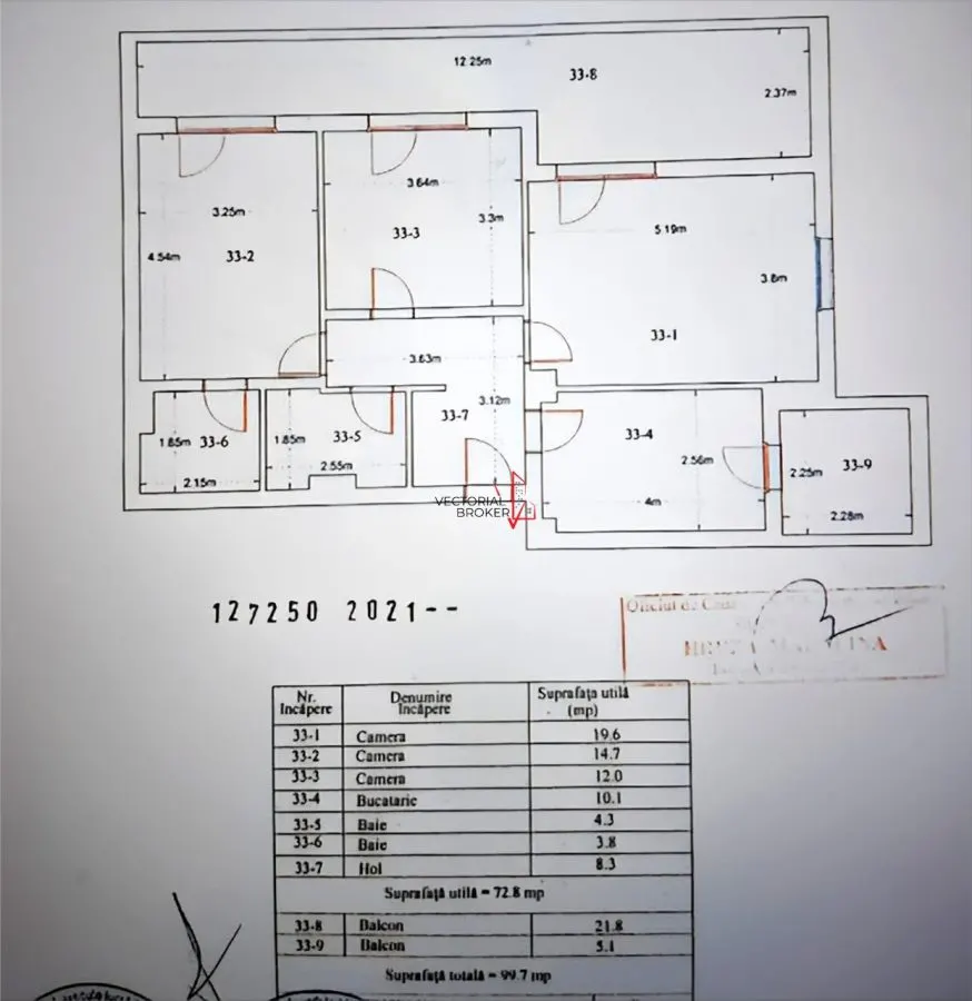 SE VINDE 3 CAMERE DECOMANDAT CU TERASA 22MP+BALCON - foto 16