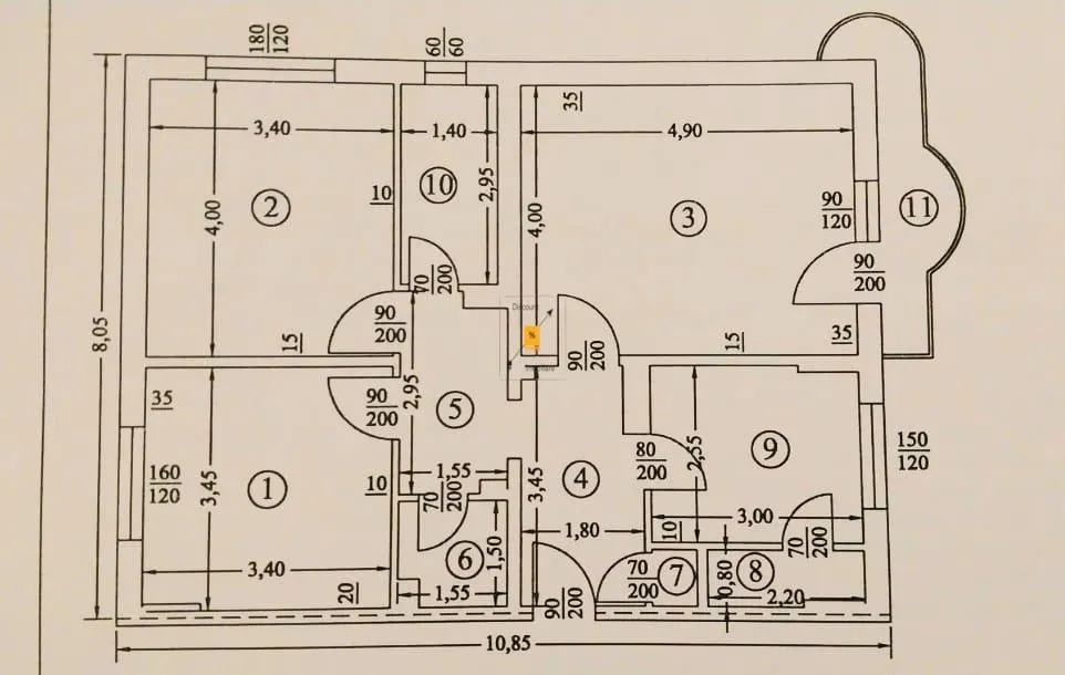 Apartament 3 camere 2 bai cu centrala proprie zona Cantacuzino - foto 8