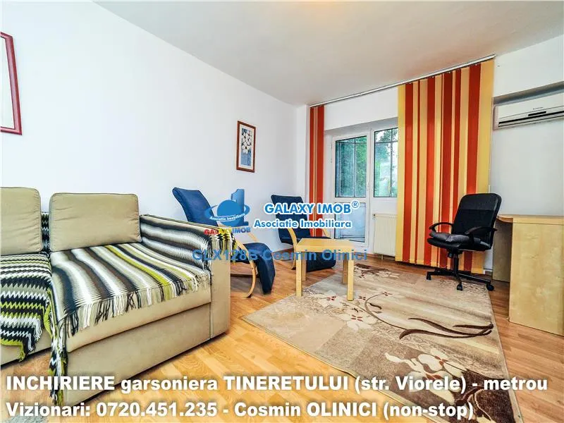 Inchiriere garsoniera TIMPURI NOI (Viorele), metrou - foto 1