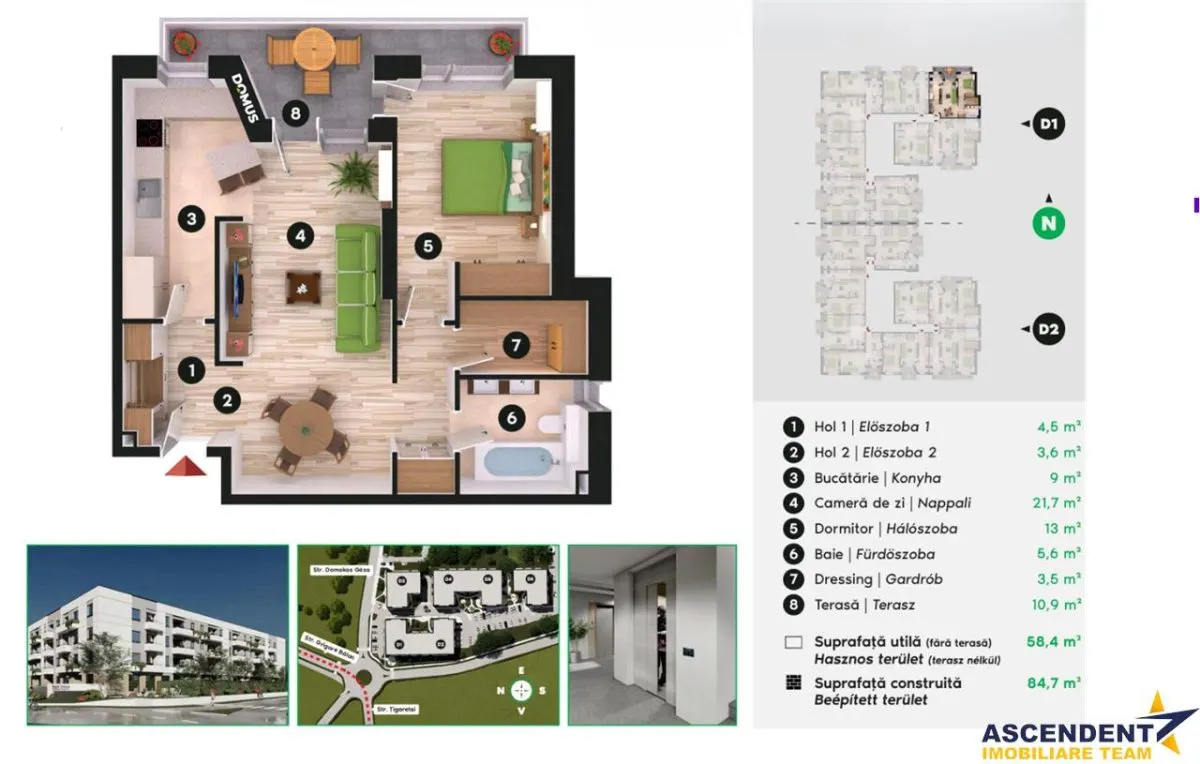 Premiera in Sfantu Gheorghe! Apartament NZEB A+, 2 camere, 69,30 mp - foto 6