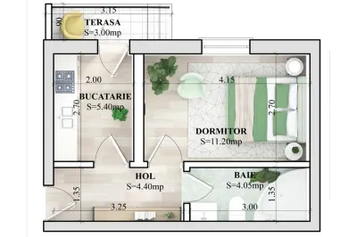 Apartament 1 camera D Stejarilor RESIDENCE  Lunca Cetatuii - foto 2