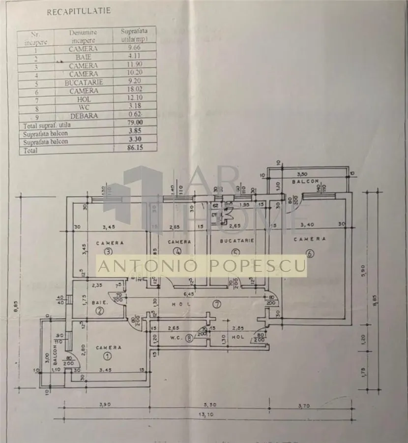 Apartament 4 camere, centrala proprie, decomandat, Ploiesti, Malu Rosu - foto 14