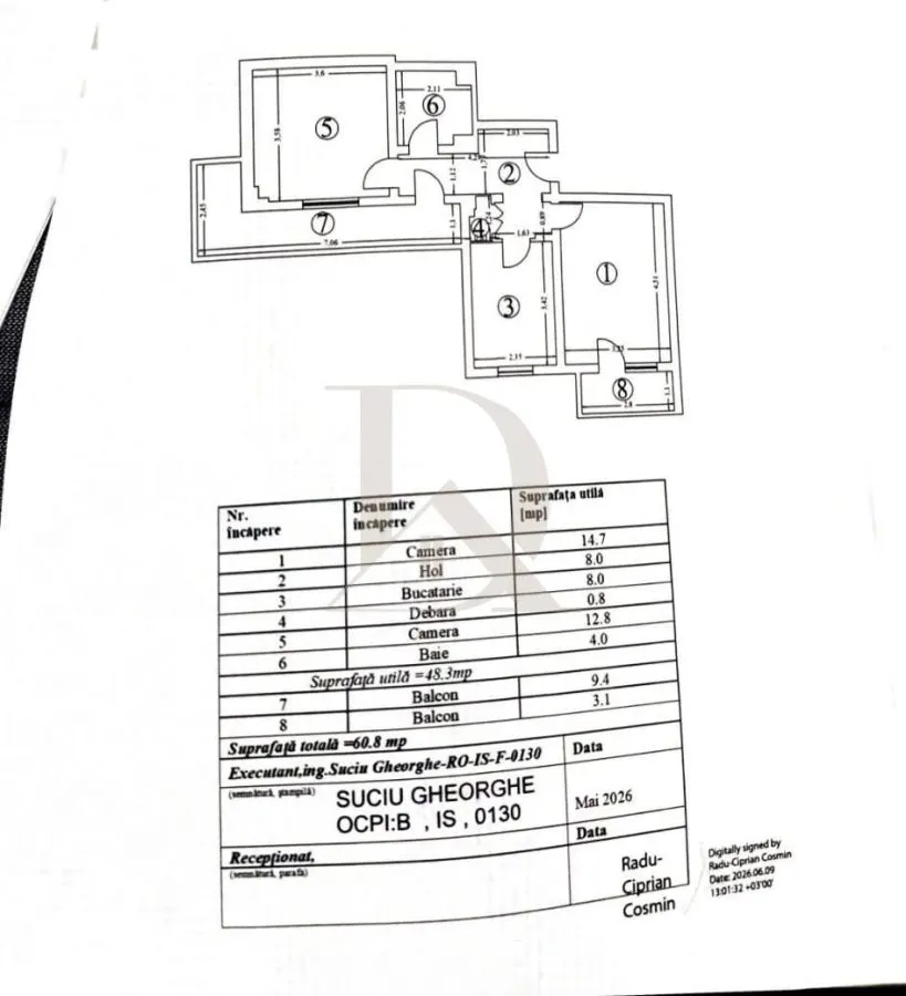 Hala Centrala - Aleea cu castani , apartament 2 camere , 61 mp - foto 4
