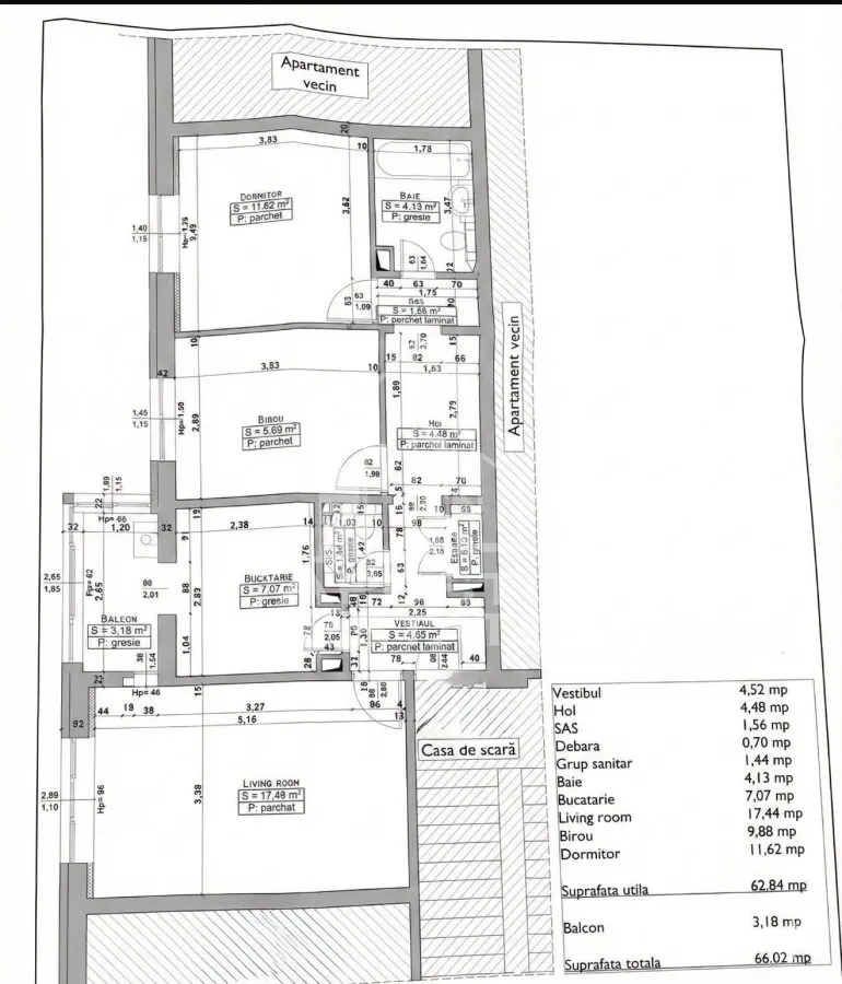Apartament 3 camere,2 bai, decomandat, renovat, zona Girocului - foto 11