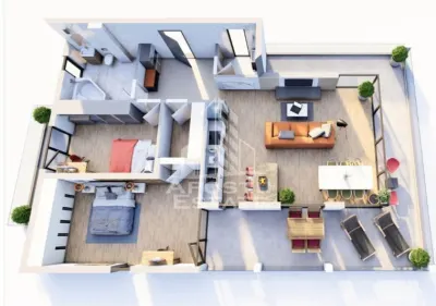 Apartament cu 3 camere, terasa 14 mp, bloc nou, zona Girocului - Timisoara