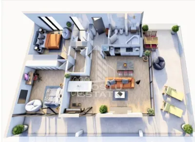 Apartament cu 3 camere, terasa 14 mp, bloc nou, zona Girocului - foto 2