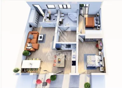 Apartament cu 3 camere, terasa 14 mp, bloc nou, zona Girocului - foto 3