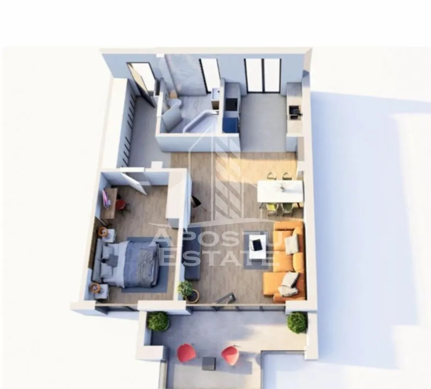 Apartament cu 2 camere, bloc nou, etajul 1, zona Girocului - foto 2