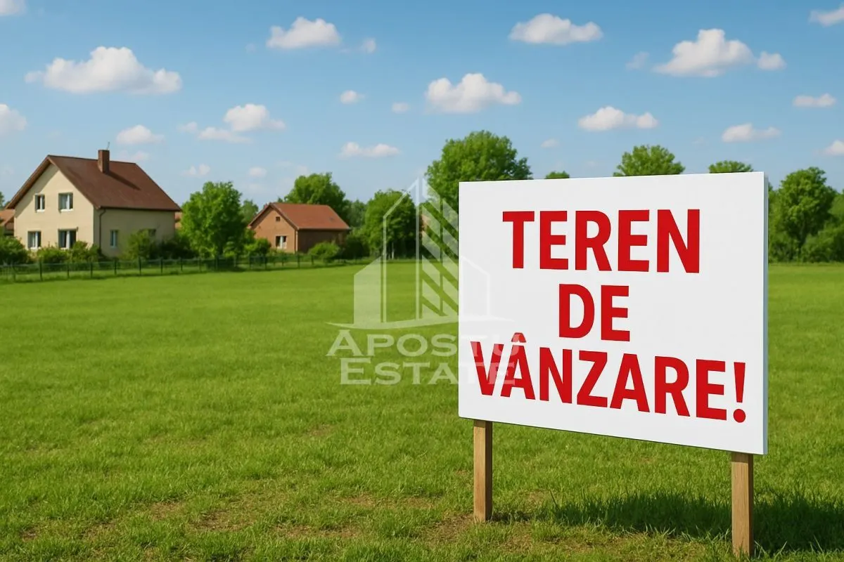 Parcela de teren 916 mp, de vanzare, front stradal 20 ml, Dumbravita. - foto 1