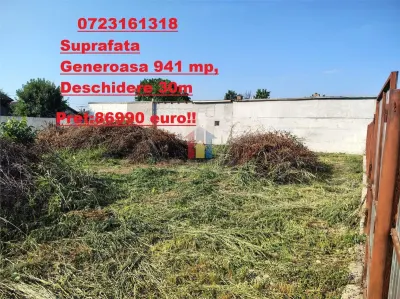 Teren in Suprafata de 941 mp, Deschidere 30 m, zona Excelenta  Chercea - Braila