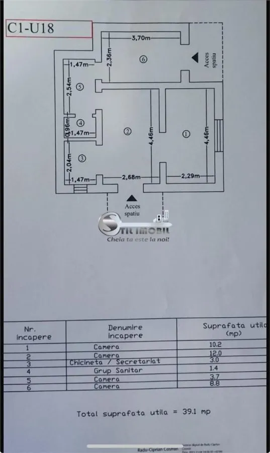 Spatiu comercial, Tatarasi-Nord, 39mp, 2 intrari - foto 1