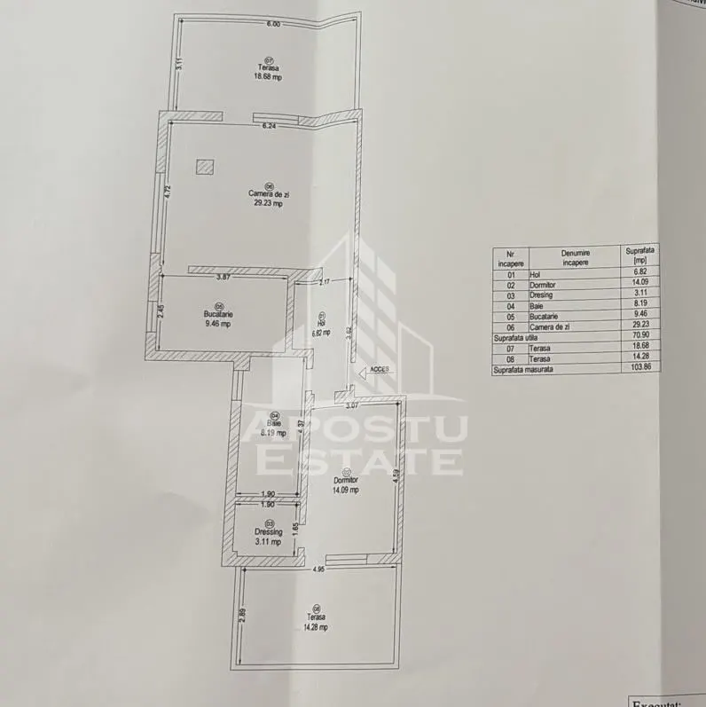 Apartament 2 camere, 2 terase, de vanzare, Dumbravita, Jud.Timis - foto 16