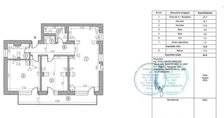 Apartament 3 camere Timpuri Noi - foto 8