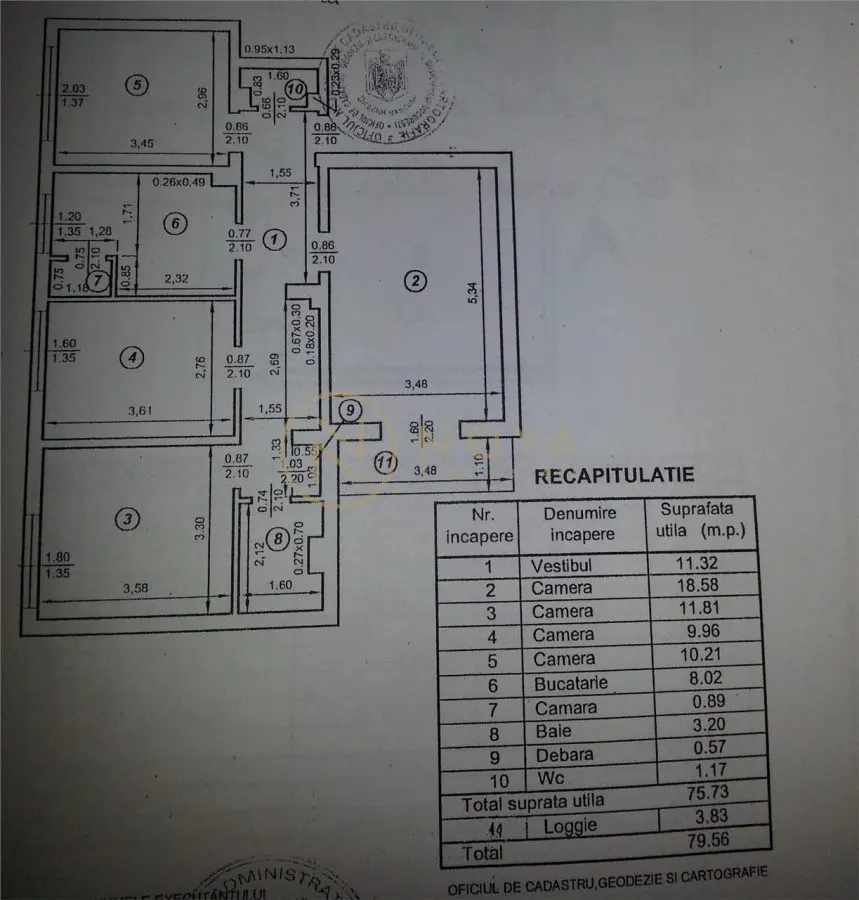 Apartament cu 4 camere 80 mp bloc reabilitat | zona Domenii Turda - foto 15