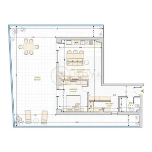 Apartament cu 2 camere Premium Marriott terasa 80 mp - foto 12