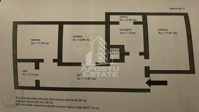 Apartament cu 3 camere, decomandat, zona Soarelui, Timisoara - foto 16