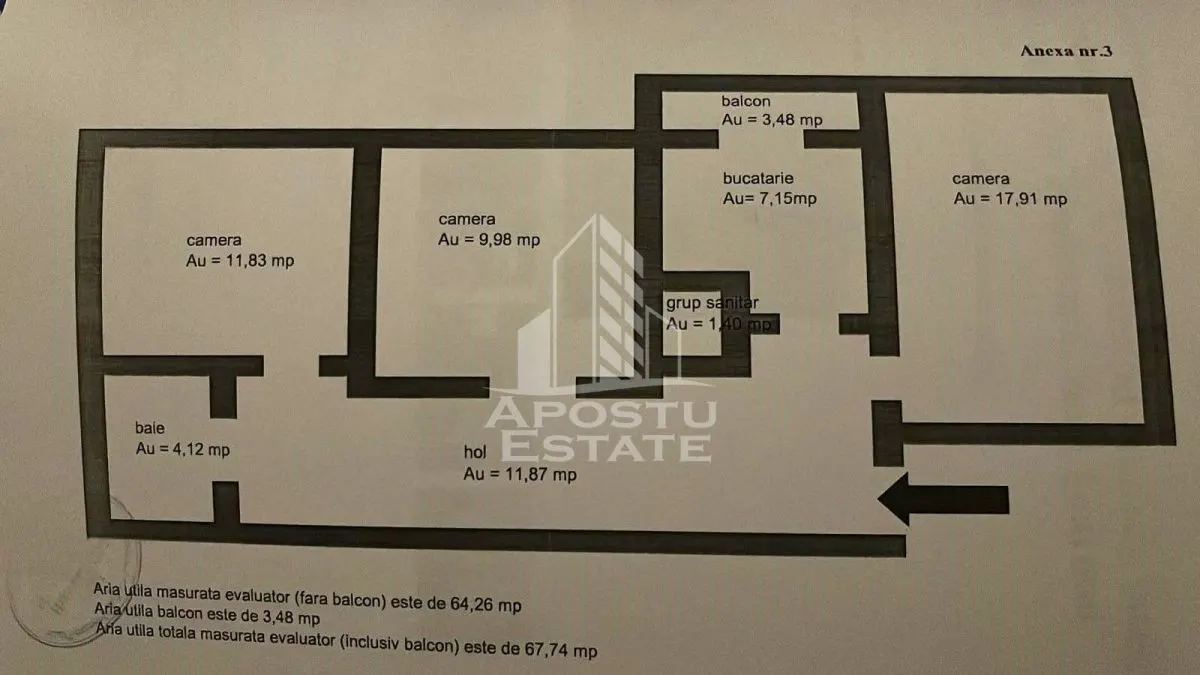 Apartament cu 3 camere, decomandat, zona Soarelui, Timisoara - foto 16